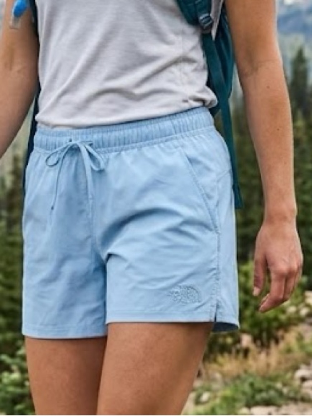 The North Face Women's Powder Blue Athletic Drawstring Shorts